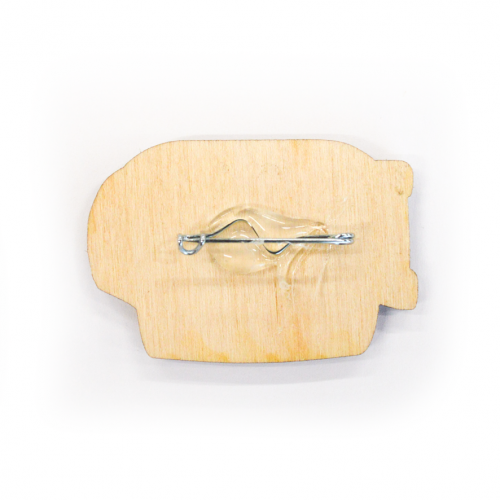 Значок деревянный