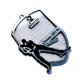 Медаль из акрила с пластиком 2-слойная