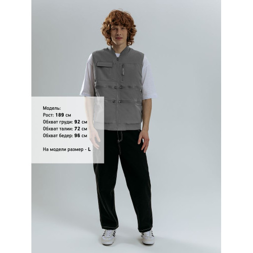 Жилет Hard Work, серый