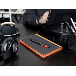 Ручка шариковая Inkolor, черная с белым