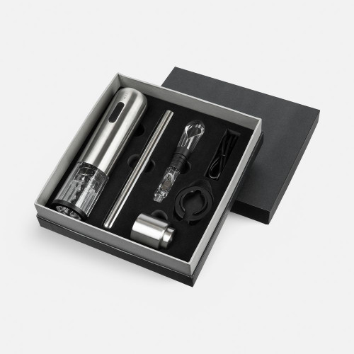 Винный набор Veritas, черный с серебристым