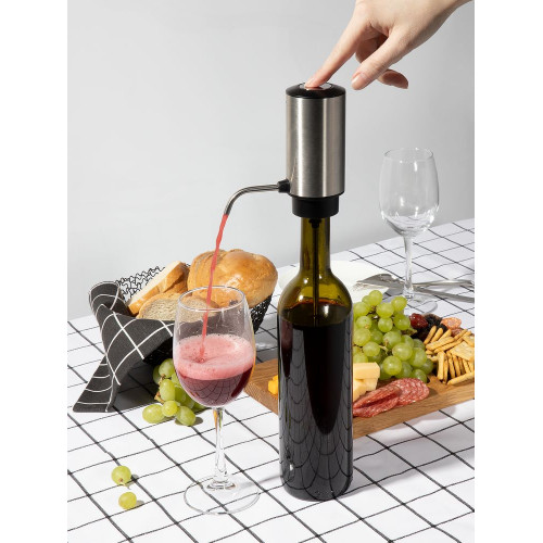 Электрический аэратор-дозатор для вина Tuoretta, серебристый