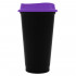 Стакан с крышкой Color Cap Black, черный с фиолетовым Стакан с крышкой Color Cap Black, черный с фиолетовым